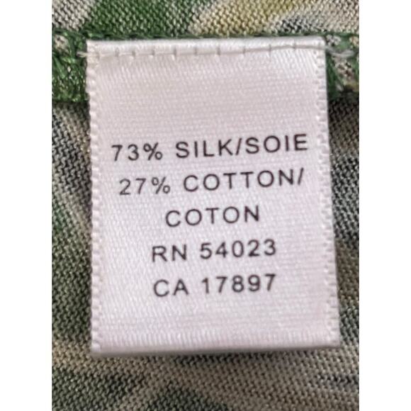 Banana Republic Wrap Dress Size Medium Silk Green Long Sleeve Vintage Y2k Artsy - Picture 6 of 9